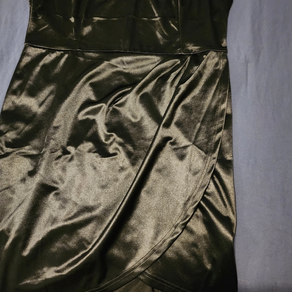 SHEIN Women's Fashion Leather Wrap Hem Cami Dress NWOT - Picture 5 of 15